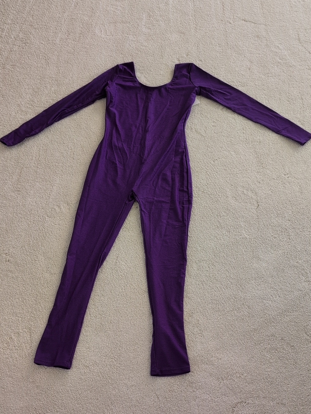 Women's/Unisex Purple Long-Sleeve One-Piece Bodysuit Adult Medium